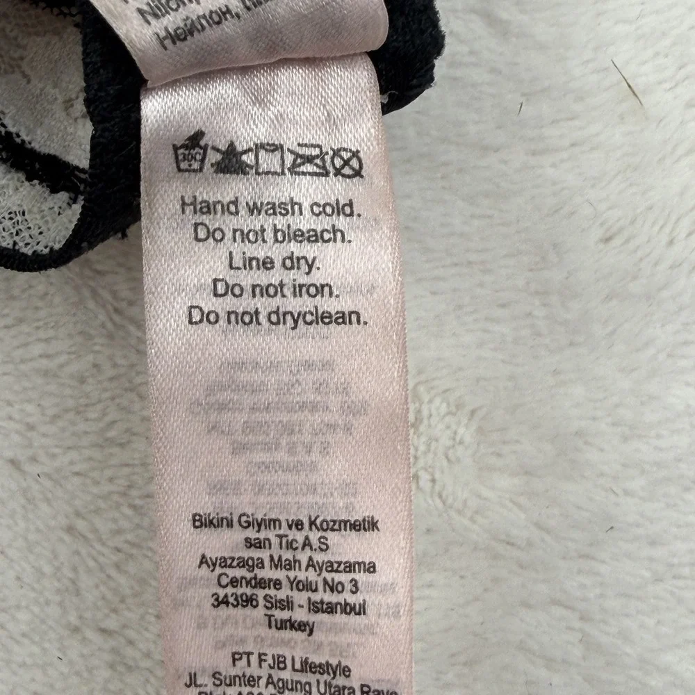 La Senza Perfectly Me Lace Bra Black White Stripe Underwire 36C Y2K Princesscore - Picture 7 of 8